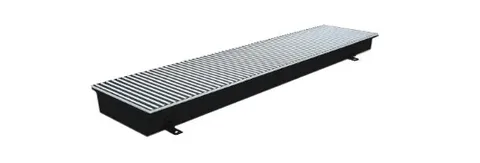 IFC-060/13/34-8/2-S15-U10V0-24/DGA-10. Q 1214 Вт. Внутрипольный конвектор, принудительная конвекция, сторона подключения - правая. Глубина - 130, ширина - 340, длина - 600. Решетка из анодированного алюминия, цвет - серебро.