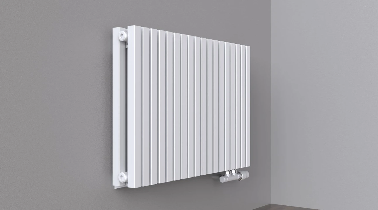 КЗТО QUADRUM 30 V 2 300-10 нп прав Белый муар Q 414 Вт. Высота - 363, длина - 401, глубина - 94. 2-трубчатый, 10-секционный. Подключение - нижнее