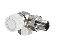 1183472 Oventrop Вентиль, серия AV9, угловой трехосевой, DN-15, 1/2", ВН, никелированный, левое подключение NEW