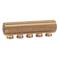 Коллектор распределительный 1 1/4"x18/12, латунный