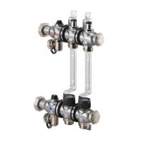 1404560 Oventrop Коллектор, 1", Multidis SF 10, выход-3/4" ЕК, нержавеющая сталь, со встроенными регулирующими вставками на подаче (нов.арт. 1405560) NEW