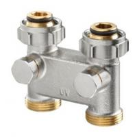 1016362 Oventrop Узел, перепускной, прямой H-образный, 3/4", 3/4", Н ЕК-НГ, никелированный NEW