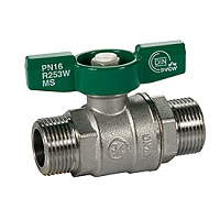 Кран шаровой 3/8" Н-Н хром. с зеленой рукояткой