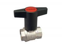 1077116 Oventrop Кран шаровой, Optibal, DN-50, 2", ВВ, PN, бар-16, ручка-пластмассовая, удлинённая антрацит, никелированный NEW