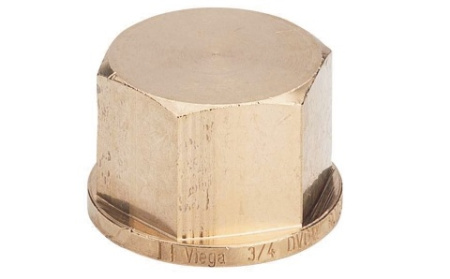 Заглушка, В, 2", бронза (RX), с многогранником