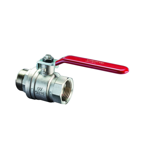 1076206 Oventrop Кран шаровой, Optibal, DN-20, 3/4", НВ, PN, бар-16, ручка-рычаг из оцинкованной стали, никелированный NEW
