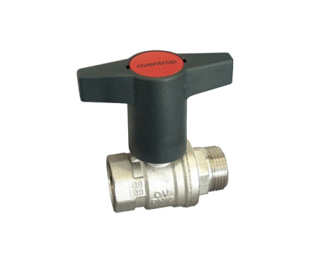 1077316 Oventrop Кран шаровой, Optibal, DN-50, 2", НВ, PN, бар-16, ручка-пластмассовая, удлинённая антрацит, никелированный NEW
